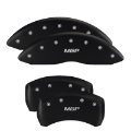 Picture of MGP 4 Caliper Covers Engraved Front & Rear Silverado Red finish silver ch