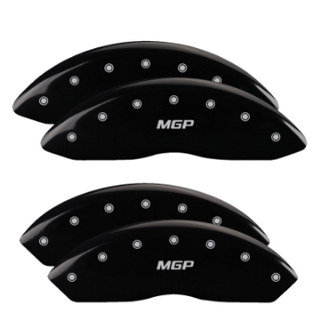 Picture of MGP 4 Caliper Covers Engraved Front & Rear MGP Black finish silver ch