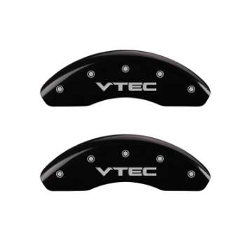 Picture of MGP 4 Caliper Covers Engraved Front & Rear Vtech Black finish silver ch