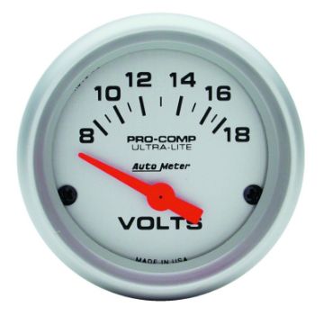 Picture of Autometer Ultra-Lite 52mm Short Sweep Electronice Voltage Gauge