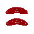 Picture of MGP 4 Caliper Covers Engraved Front & Rear MGP Red finish silver ch