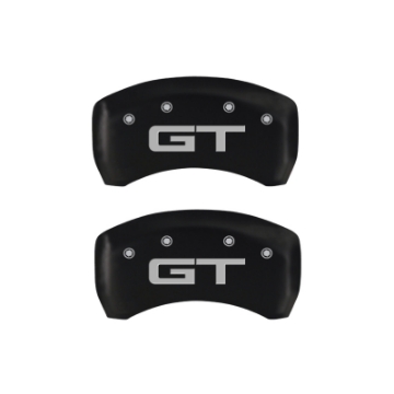 Picture of MGP 4 Caliper Covers Engraved Front & Rear Oval logo-Ford Black finish silver ch