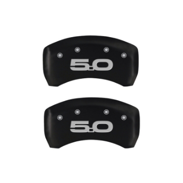 Picture of MGP 4 Caliper Covers Engraved Front & Rear MGP Black finish silver ch