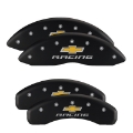 Picture of MGP 4 Caliper Covers Engraved Front & Rear Bowtie Black finish silver ch