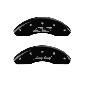 Picture of MGP 4 Caliper Covers Engraved Front & Rear Impala style-SS Black finish silver ch