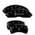 Picture of MGP 4 Caliper Covers Engraved Front Lincoln Engraved Rear Star logo Black finish silver ch