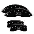 Picture of MGP 4 Caliper Covers Engraved Front & Rear Oval logo-Ford Black finish silver ch