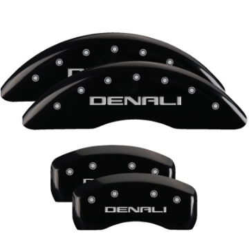 Picture of MGP 4 Caliper Covers Engraved Front & Rear MGP Black finish silver ch