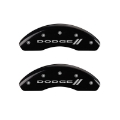 Picture of MGP 4 Caliper Covers Engraved Front & Rear With stripes-Dodge Black finish silver ch