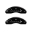 Picture of MGP 4 Caliper Covers Engraved Front & Rear With stripes-Dodge Black finish silver ch