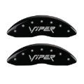 Picture of MGP 4 Caliper Covers Engraved Front Gen 2-Viper Engraved Rear Gen 2-Snake Black finish silver ch