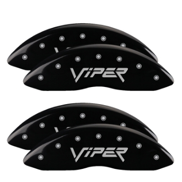 Picture of MGP 4 Caliper Covers Engraved Front & Rear Gen 2-Viper Black finish silver ch