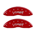Picture of MGP 4 Caliper Covers Engraved Front & Rear Gen 2-Viper Red finish silver ch