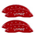 Picture of MGP 4 Caliper Covers Engraved Front & Rear Gen 2-Viper Red finish silver ch