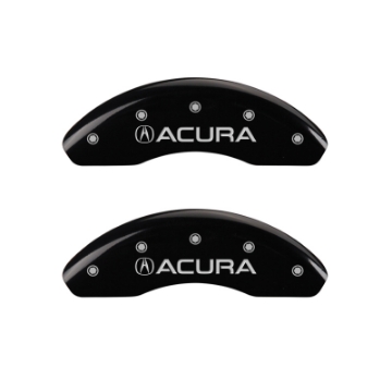 Picture of MGP 4 Caliper Covers Engraved Front & Rear Acura Black finish silver ch