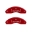 Picture of MGP 4 Caliper Covers Engraved Front & Rear Acura Red finish silver ch