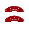 Picture of MGP 4 Caliper Covers Engraved Front Acura Engraved Rear RSX Red finish silver ch