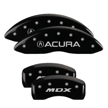 Picture of MGP 4 Caliper Covers Engraved Front & Rear Vtech Black finish silver ch