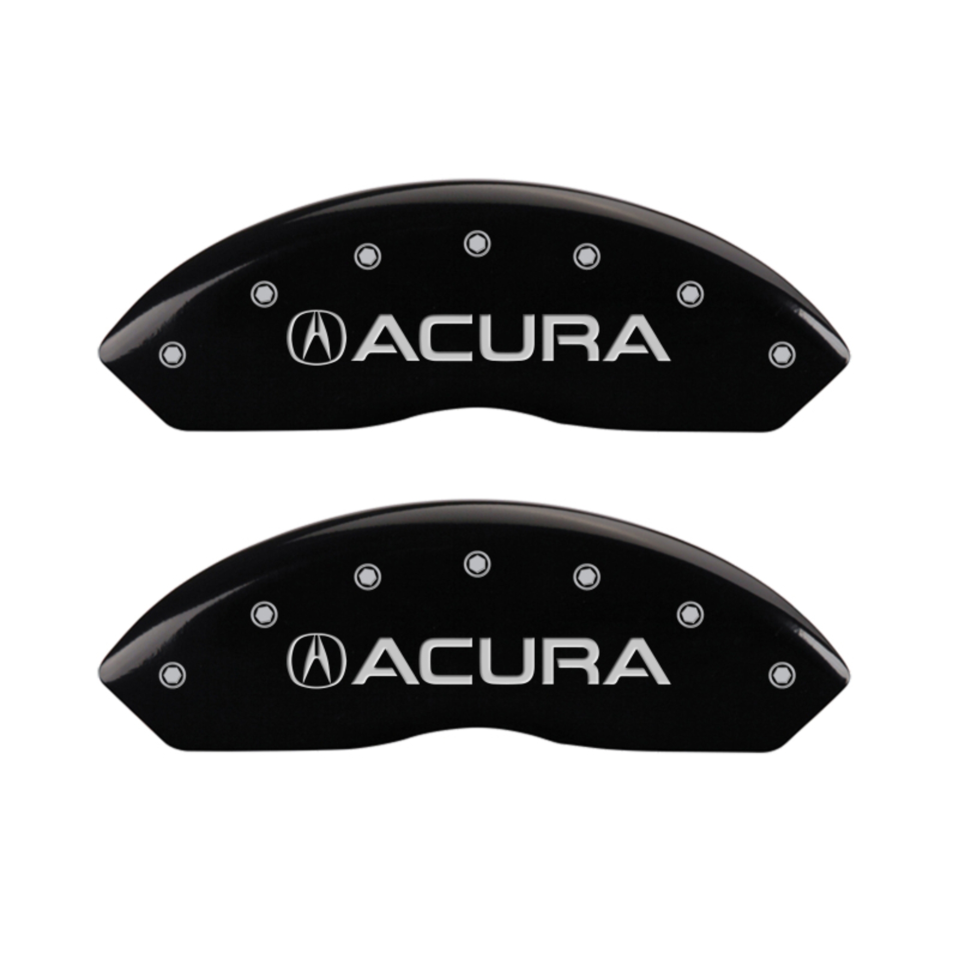 Picture of MGP 4 Caliper Covers Engraved Front Acura Engraved Rear RSX Black finish silver ch