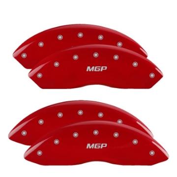 Picture of MGP 4 Caliper Covers Engraved Front Acura Engraved Rear RSX Red finish silver ch
