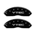 Picture of MGP 4 Caliper Covers Engraved Front & Rear Vtech Black finish silver ch