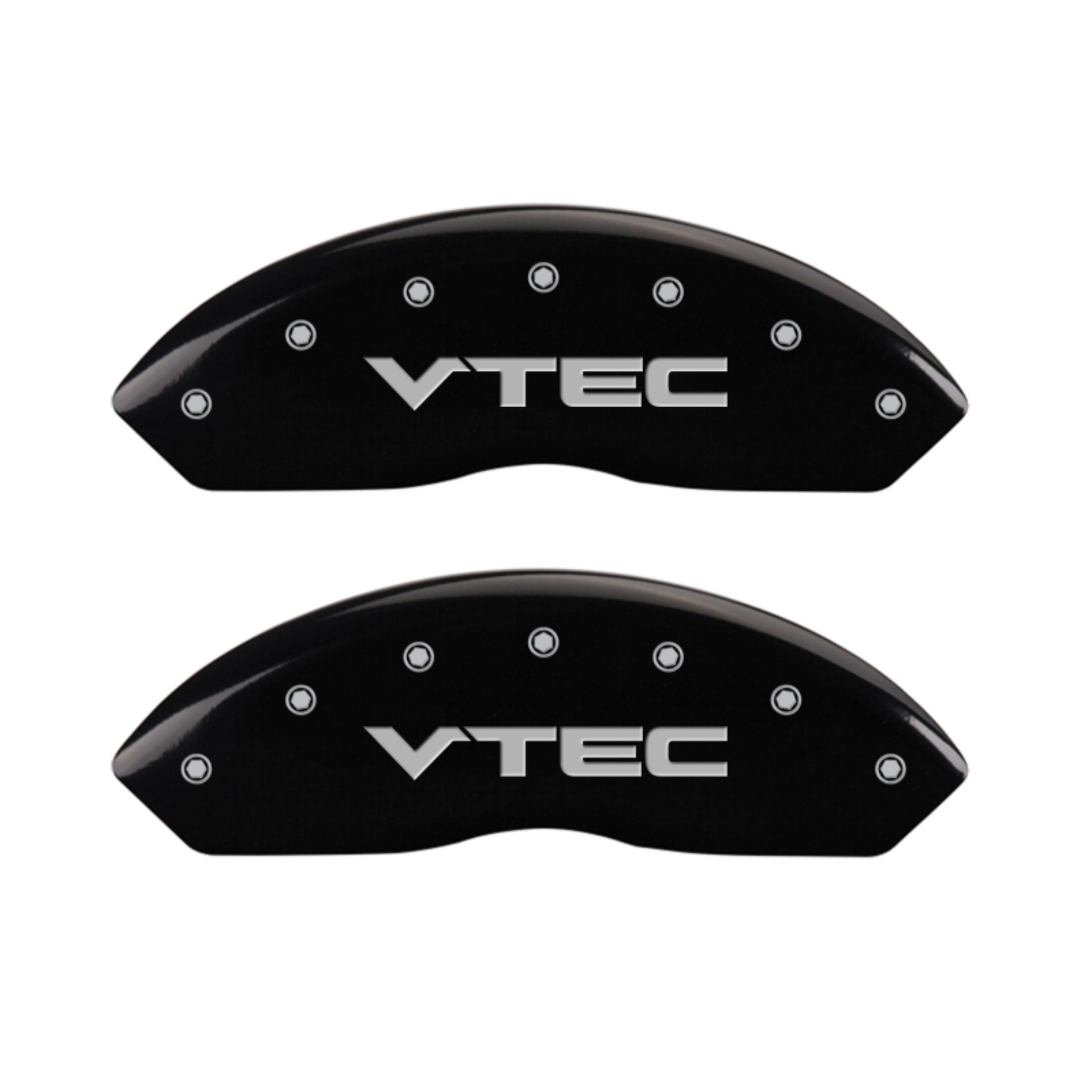 Picture of MGP 4 Caliper Covers Engraved Front & Rear Vtech Black finish silver ch