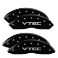 Picture of MGP 4 Caliper Covers Engraved Front & Rear Vtech Black finish silver ch