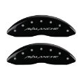 Picture of MGP 4 Caliper Covers Engraved Front & Rear Avalanche Black finish silver ch