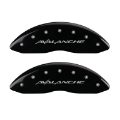 Picture of MGP 4 Caliper Covers Engraved Front & Rear Avalanche Black finish silver ch