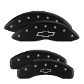 Picture of MGP 4 Caliper Covers Engraved Front & Rear Avalanche style-SS Black finish silver ch