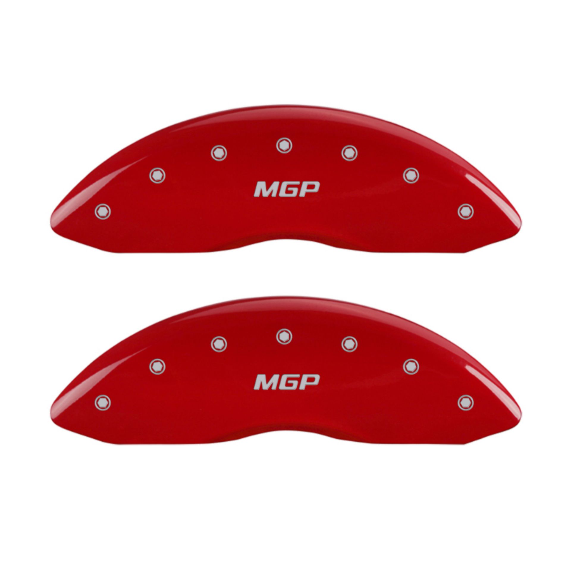 Picture of MGP 4 Caliper Covers Engraved Front & Rear MGP Red finish silver ch