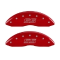 Picture of MGP 4 Caliper Covers Engraved Front & Rear Trailblazer style-SS Red finish silver ch