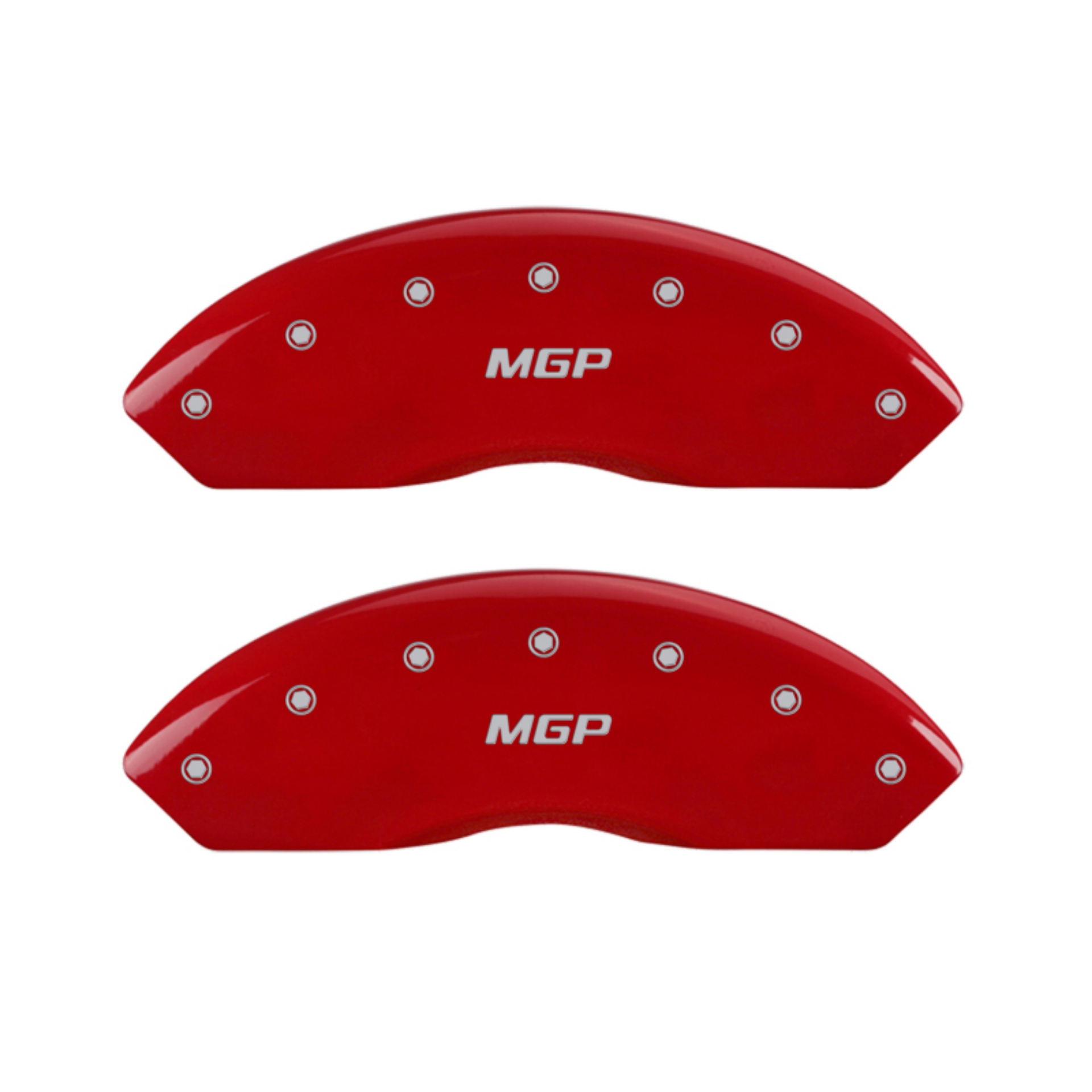 Picture of MGP 4 Caliper Covers Engraved Front & Rear MGP Red finish silver ch