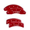 Picture of MGP 4 Caliper Covers Engraved Front & Rear Vtech Red finish silver ch