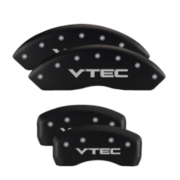 Picture of MGP 4 Caliper Covers Engraved Front & Rear MGP Black finish silver ch