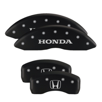 Picture of MGP 4 Caliper Covers Engraved Front & Rear Vtech Black finish silver ch