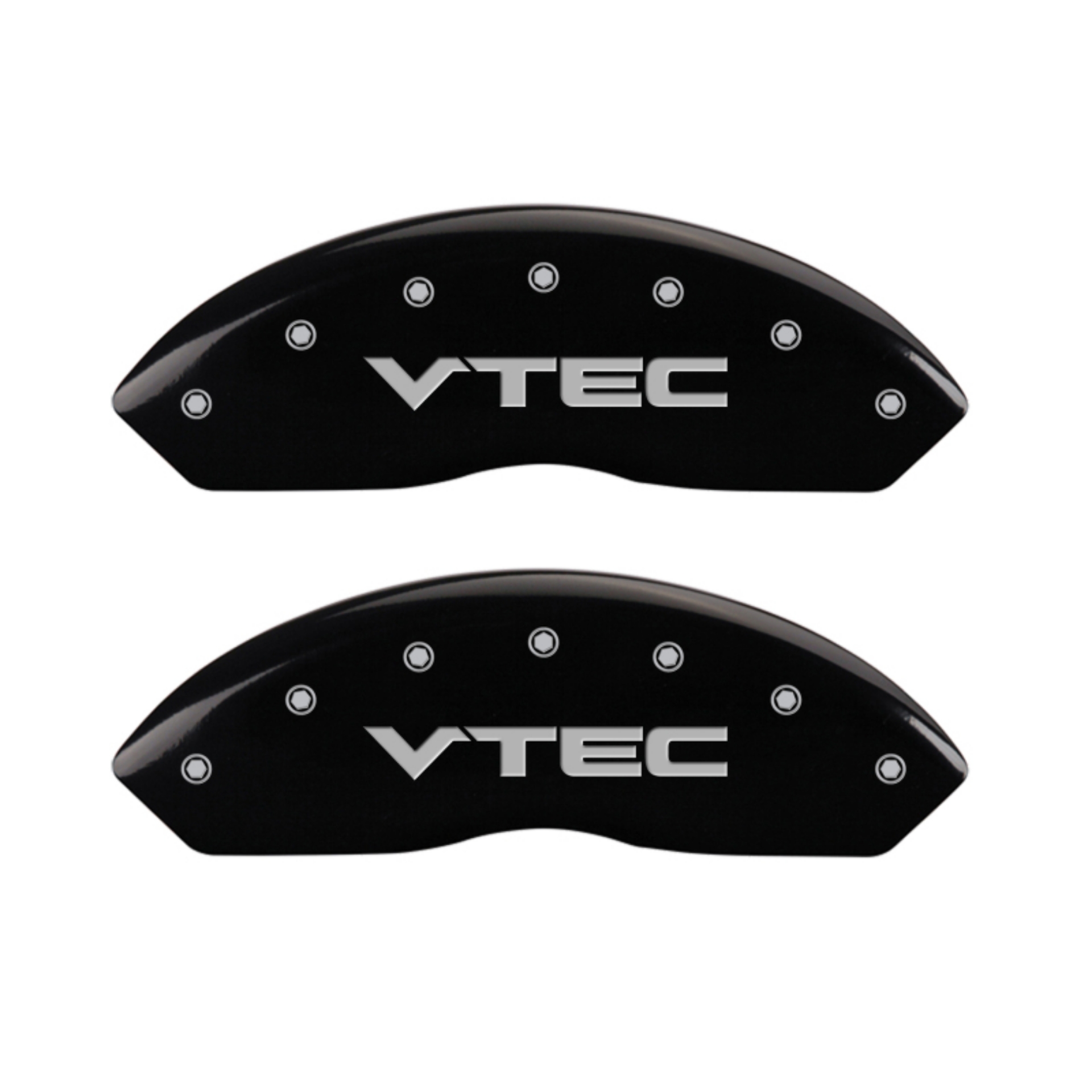 Picture of MGP 4 Caliper Covers Engraved Front & Rear Vtech Black finish silver ch