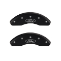 Picture of MGP 4 Caliper Covers Engraved Front & Rear Oval logo-Ford Black finish silver ch