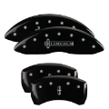 Picture of MGP 4 Caliper Covers Engraved Front Lincoln Engraved Rear Star logo Black finish silver ch