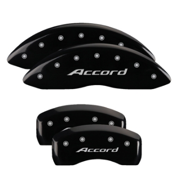 Picture of MGP 4 Caliper Covers Engraved Front & Rear Vtech Black finish silver ch