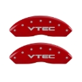 Picture of MGP 4 Caliper Covers Engraved Front & Rear Vtech Red finish silver ch