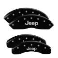 Picture of MGP 4 Caliper Covers Engraved Front & Rear JEEP Black finish silver ch