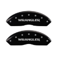 Picture of MGP 4 Caliper Covers Engraved Front & Rear WRANGLER Black finish silver ch