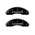 Picture of MGP 4 Caliper Covers Engraved Front & Rear MOPAR Black finish silver ch