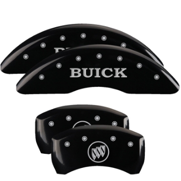 Picture of MGP 4 Caliper Covers Engraved Front & Rear MGP Black finish silver ch