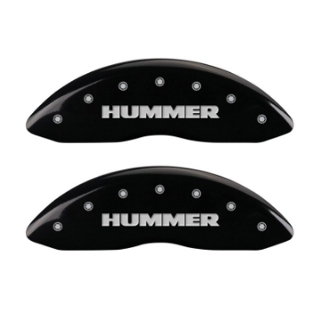 Picture of MGP 4 Caliper Covers Engraved Front & Rear Hummer Black finish silver ch