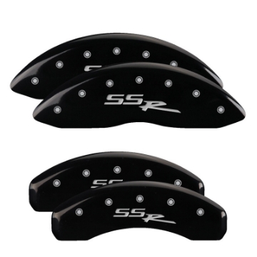 Picture of MGP 4 Caliper Covers Engraved Front & Rear SSR Black finish silver ch