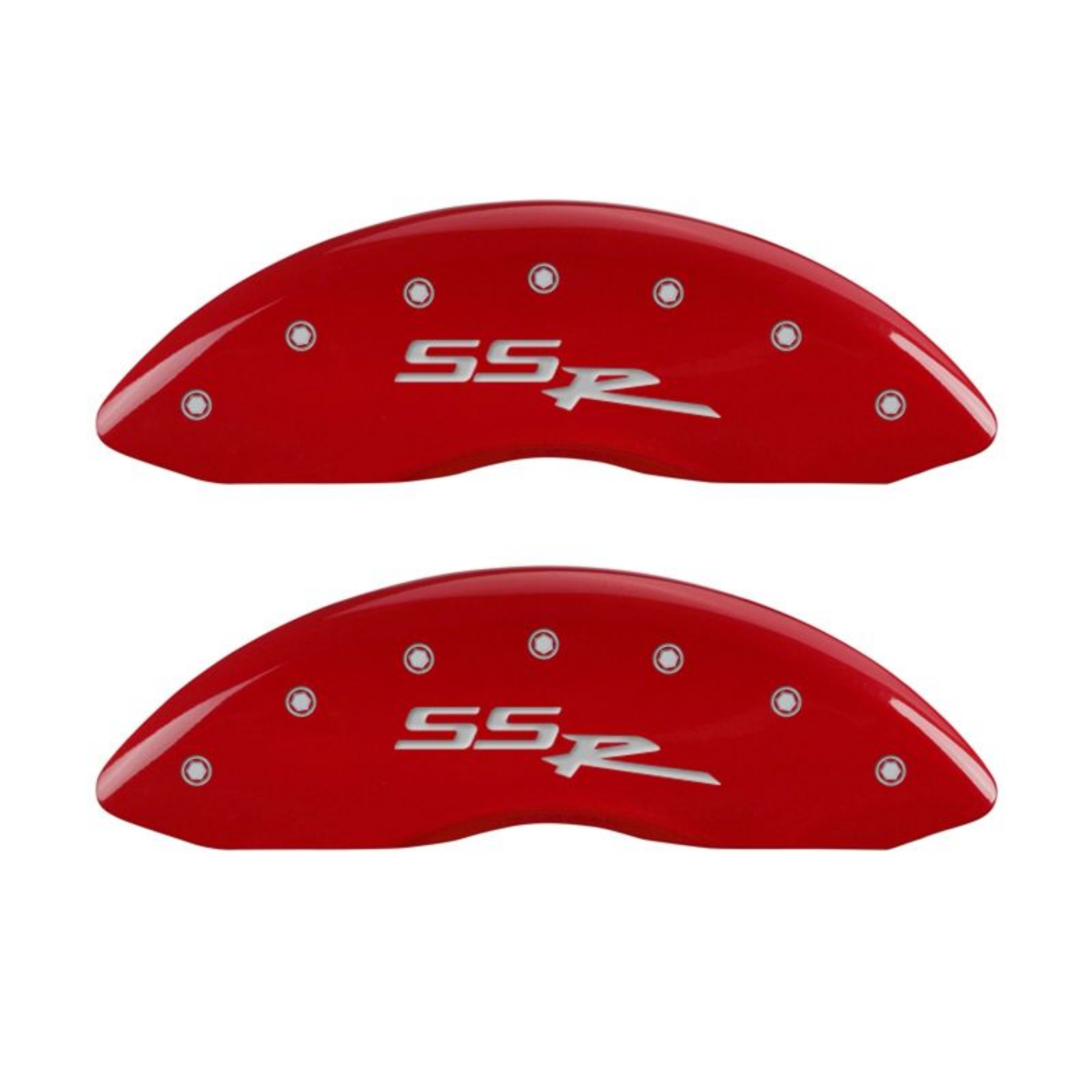 Picture of MGP 4 Caliper Covers Engraved Front & Rear SSR Red finish silver ch