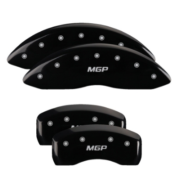 Picture of MGP 4 Caliper Covers Engraved Front & Rear Acura Black finish silver ch