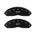 Picture of MGP Front set 2 Caliper Covers Engraved Front Bowtie Red finish silver ch
